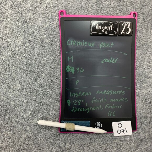 Cremieux Pants Mens 36x29 Cadet Blue Cotton Flat Front Belt Loops Straight Chino - Picture 13 of 14